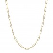 1.36Ct 14K Yellow Gold Diamond Paper Clip Link Necklace