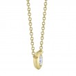 0.20Ct 14K Yellow Gold Diamond Bezel Necklace