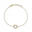 A 14K Yellow Gold Station Style Love Knot Bracelet That Is Set With Diamonds Weighing .07 Carat. G/H, Vs-Si