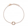 A 14K Rose Gold And Diamond Love Knot Bracelet
