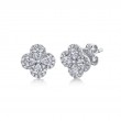 0.60Ct Diamond Clover Stud Earring