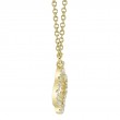 0.08Ct 14K Yellow Gold Diamond Clover Necklace