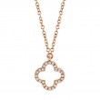 14K Rose Gold Clover Shaped Pendant
