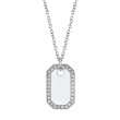 0.40Ct Diamond Dog Tag Necklace