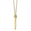 0.40Ct 14K Yellow Gold Diamond Dog Tag Necklace