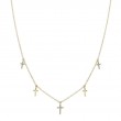 0.09Ct Diamond Cross Necklace