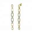 1.07Ct 14K Yellow Gold Diamond Link Earring