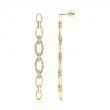 1.07Ct 14K Yellow Gold Diamond Link Earring