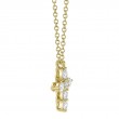 0.25Ct 14K Yellow Gold Diamond Cross Necklace
