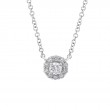 14K White Gold Diamond Necklace .20Ct G/H, Vs-Si