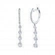 0.45Ct 14K White Gold Diamond Bezel Earring