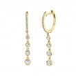 0.45Ct 14K Yellow Gold Diamond Bezel Earring