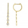 0.45Ct 14K Yellow Gold Diamond Bezel Earring