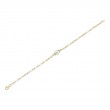 0.07Ct 14K Yellow Gold Diamond & Cultured Pearl Paper Clip Link Bracelet
