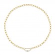0.23Ct Diamond Paper Clip Link Necklace