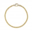 14K Yellow Gold And Diamond Link Bracelet