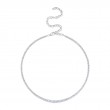 4.73Ct 14K White Gold Diamond Crown Setting Tennis Necklace