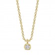 A 14K Yellow Gold Diamond Crown Setting Necklace .05 G/H, Vs-Si