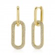 0.71Ct 14K Yellow Gold Diamond Pave Earring