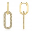 0.71Ct 14K Yellow Gold Diamond Pave Earring