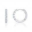 0.24Ct 14K White Gold Diamond Huggie Earring