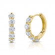 0.92Ct 14K Yellow Gold Diamond Huggie Earring