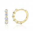 0.92Ct 14K Yellow Gold Diamond Huggie Earring
