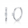 14K White Gold Diamond Huggie Earring .08Ct G/H, Vs-Si