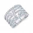 Diamond Ring 1-5/8 Ct Tw Round 14K White Gold