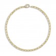 A 14K Yellow Gold Diamond Paper Clip Link Necklace. .42Ct, G/H, Vs-Si