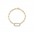A 14K Yellow Gold Paperclip Link Bracelet