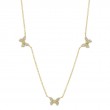 A 14K Yellow Gold And Diamond Butterfly Necklace