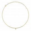 A 14K Yellow Gold Diamond Bezel Necklace