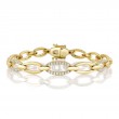 14K Yellow Gold Diamond Link Bracelet