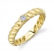 14K Yellow Gold 0.07Ctw Diamond Ladies Fashion Ring