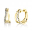 0.28Ct 14K Yellow Gold Diamond Hoop Earring