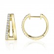 0.28Ct 14K Yellow Gold Diamond Hoop Earring