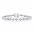 14K White Gold Bezel And Prong Set Diamond Tennis Bracelet
