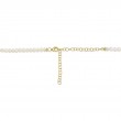 14K Yellow Gold Cultured Pearl Tennis Necklace