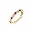 A 14K Yellow Gold Ring Set Bezel Set