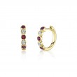 A Pair Of 14K Yellow Gold Huggie Hoop Earrings