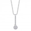 14K White Gold Diamond Necklace