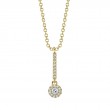 A 14K Yellow Gold Diamond Necklace
