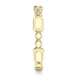 0.06Ct 14K Yellow Gold Diamond Bezel Geo Cut Band