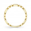 0.06Ct 14K Yellow Gold Diamond Bezel Geo Cut Band