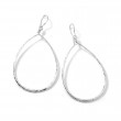 IPPOLITA Hammered Teardrop Earrings in Sterling Silver with Diamonds