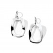 IPPOLITA Sterling Silver Rounded Rectangle Wavy Frame Ear Wire Earrings
