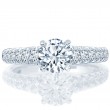 Eli Jewels Point of Love Round Center Semi Mount with Side Diamonds