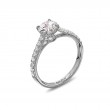 Eli Jewels Point of Love Round Center Semi Mount with Side Diamonds