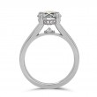 Eli Jewels Point of Love Round Diamond Set Solitaire Semi Mount